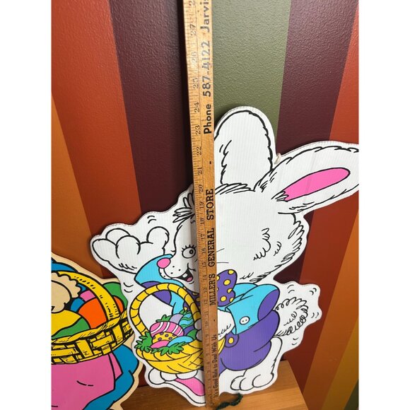 Vintage Easter hanging wall window decorations bunny eggs - Picture 5 of 6